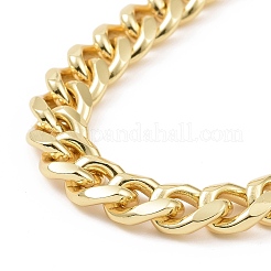 Ожерелье с кулоном в виде сердца из латуни с цепочками для женщин&nbsp;NJEW-L463-002G