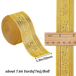 Плоская вышивка лентами из полиэстера&nbsp;OCOR-WH0003-010A