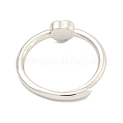 Регулируемые кольца в форме сердца из натуральных смешанных камней в форме сердца&nbsp;RJEW-Q818-02P