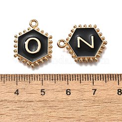 Подвески из сплава черной эмали&nbsp;ENAM-K075-03B-G