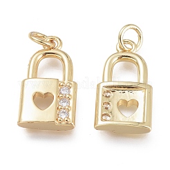 Латунные микропаве прозрачные подвески с фианитом&nbsp;KK-O127-07G