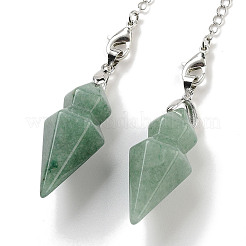 Натуральный зеленый авантюрин заостренные биолокационные маятники&nbsp;G-K338-12P-08