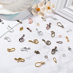 Тибетское Хук Стиль и глаз застежками&nbsp;TIBE-PH0005-13-WH