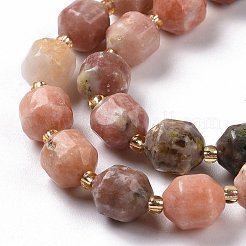 Натуральные нити из яшмы в цвету сливы&nbsp;G-G990-F16