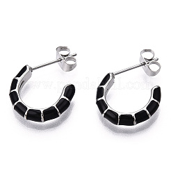 Серьги-гвоздики с эмалью&nbsp;EJEW-N052-05-01