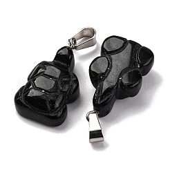 Природные подвески обсидиана&nbsp;G-B127-06P-06