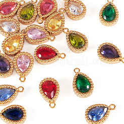 20 шт. 10-х цветные подвески из нержавеющей стали 304 с микропаве из кубического циркония&nbsp;STAS-TA0002-93