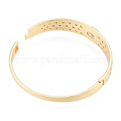 Овальный шарнирный браслет из циркония&nbsp;BJEW-G651-10G-04