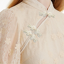 30шт 3 цвета набор пуговиц-узлов ручной работы в китайском стиле с изображением лягушки&nbsp;AJEW-CY0001-49