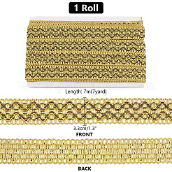 Плетеные кружевные ленты из полиэстера&nbsp;OCOR-WH0092-17A