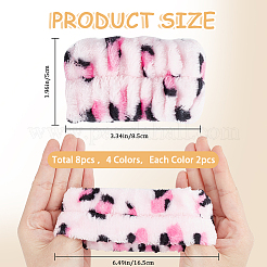 4 пара двухцветных многофункциональных браслетов из кораллового флиса для женщин&nbsp;BJEW-CN0001-01B