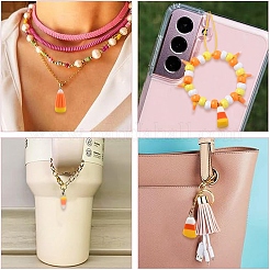 Наборы для самостоятельного изготовления подвесок в виде бочкообразных пластиковых бусин и кукурузы из смолы&nbsp;DIY-YW0011-81