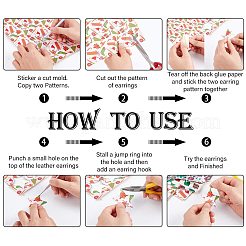 Рождественская тема искусственная кожа ткань&nbsp;DIY-FG0001-03