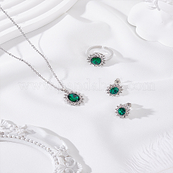 Овальные стеклянные подвески&nbsp;SJEW-LP0001-55