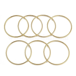 7шт. круглые браслеты из нержавеющей стали 201 с вакуумным покрытием для женщин&nbsp;BJEW-F476-08G-03