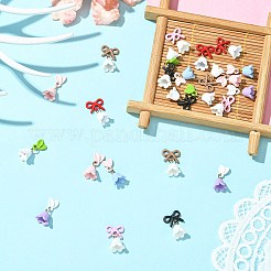 24шт 8 цвета кабошоны из сплава ландыша&nbsp;MRMJ-CJ0001-30