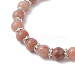 Браслеты из натуральных фиолетовых бусин авантюрина для женщин&nbsp;BJEW-JB12625-02