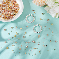 450 шт. 15 стиля латунные распорные бусины для стоек&nbsp;KK-WR0001-40