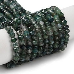 Природные моховой агат бисер нитей&nbsp;X-G-C228-A01-3x4mm