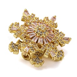 Латунные микро проложить кубического циркония бусы&nbsp;KK-D378-19G-02