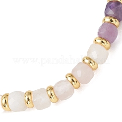 Эластичные браслеты из натурального розового кварца&nbsp;BJEW-JB13485-01