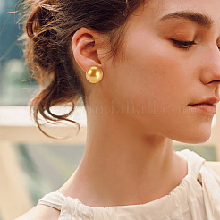 925 круглые серьги-гвоздики из стерлингового серебра&nbsp;EJEW-TAC00030-01