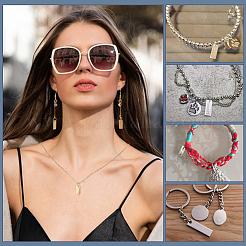 4 шт. 925 прямоугольных подвески из стерлингового серебра&nbsp;STER-PH0004-08