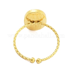 Настоящие открытые манжеты из нержавеющей стали 304 с покрытием из 18-каратного золота для женщин&nbsp;LS-RJEW-B061-02G-07