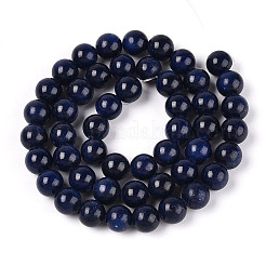 Нити круглых бусин из натурального окрашенного нефрита машан&nbsp;G-T139-8mm-67G