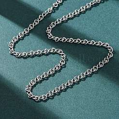 Ожерелья из витой цепочки из нержавеющей стали 304 толщиной 3.8 мм&nbsp;NJEW-P346-02P