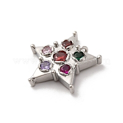 Латунные микро проложить кубического циркония подвески&nbsp;KK-U033-06P-02