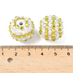 Полосатые бусины из смоляных стразов&nbsp;OACR-A037-01G