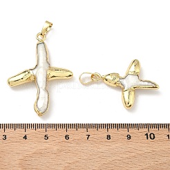 Подвески из натурального барочного жемчуга кеши с гальваническим покрытием&nbsp;KK-C252-07G