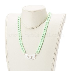 7шт 7 цвета персонализированные акриловые цепочки ожерелья наборы&nbsp;NJEW-JN03515