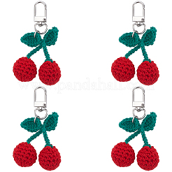 6 шт. вишневая шерстяная вязка подвеска украшения&nbsp;HJEW-CP0001-18P