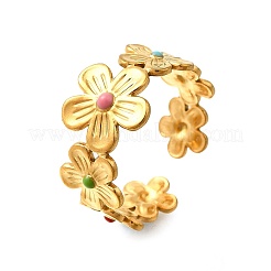 Кольца-манжеты из нержавеющей стали 304 с эмалью&nbsp;LS-RJEW-M072-19G