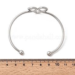 Браслеты-манжеты из нержавеющей стали 304 для женщин&nbsp;BJEW-Z150-02P-01