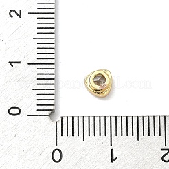 Треугольные латунные микропаве кабошоны из кубического циркония&nbsp;KK-P345-13G-F