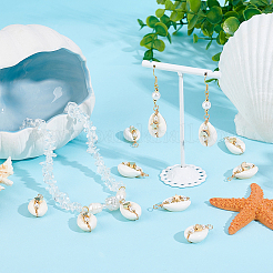 18 шт. подвеска из натуральной ракушки каури в 3 стилях&nbsp;PALLOY-GO00044