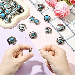 14 стильная плоская круглая заклепка для монет из сплава&nbsp;FIND-CJ0004-58