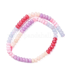 Нити градиентных бусин из натурального белого нефрита&nbsp;G-NH0006-A12-01