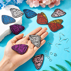 Набор для самостоятельного изготовления блестящих сережек-крыльев из искусственной кожи&nbsp;DIY-TA0010-26