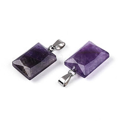 Подвески из натурального аметиста &nbsp;G-N349-17P-02