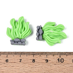Кабошоны из непрозрачной смолы с водными растениями&nbsp;CRES-T025-44