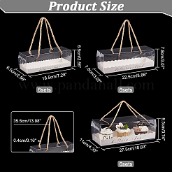 18 комплект 3-х видов переносных прозрачных пластиковых коробок-держателей для сэндвичей в виде рулета&nbsp;CON-NB0002-13