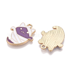 Подвески из эмали из сплава с покрытием на тему Хэллоуина&nbsp;ENAM-N056-355C