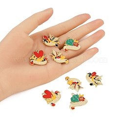 8 шт. 4 стиля подвески из сплава и эмали на тему Дня матери&nbsp;ENAM-FP0002-25