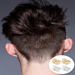 100 шт. 2-цветные латунные фрикционные гайки-ушки&nbsp;KK-LP0001-71