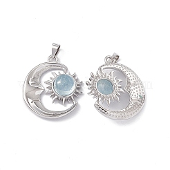 Подвески из натурального аквамарина&nbsp;KK-A173-04P-04