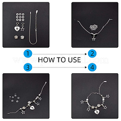 200 шт. 201 бусины из нержавеющей стали&nbsp;STAS-HY0001-52